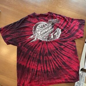 Disney Red and Black Tie-Dye T-Shirt